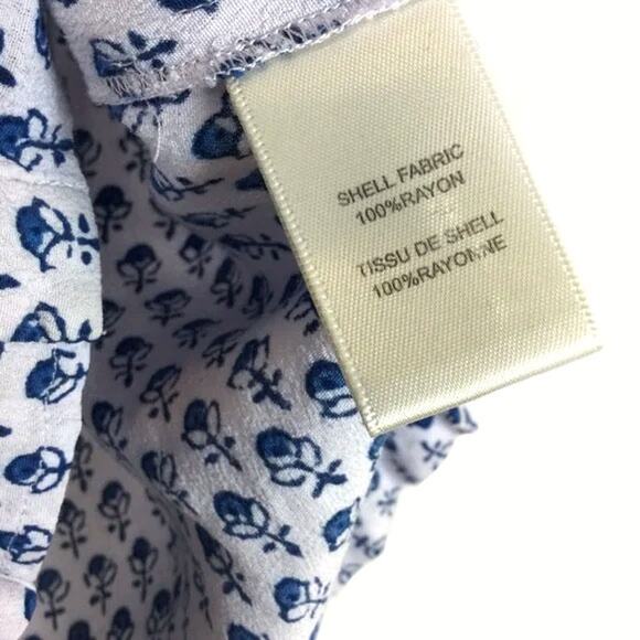 Rebecca Taylor Pleated Flower Print Tank, size 6 - Picture 3 of 3